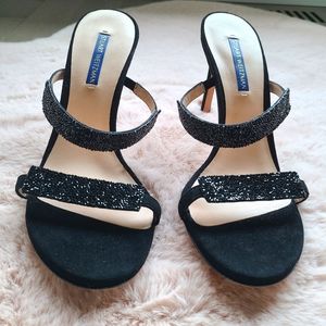 Authentic Stuart Weitzman Black Strappy Sandals